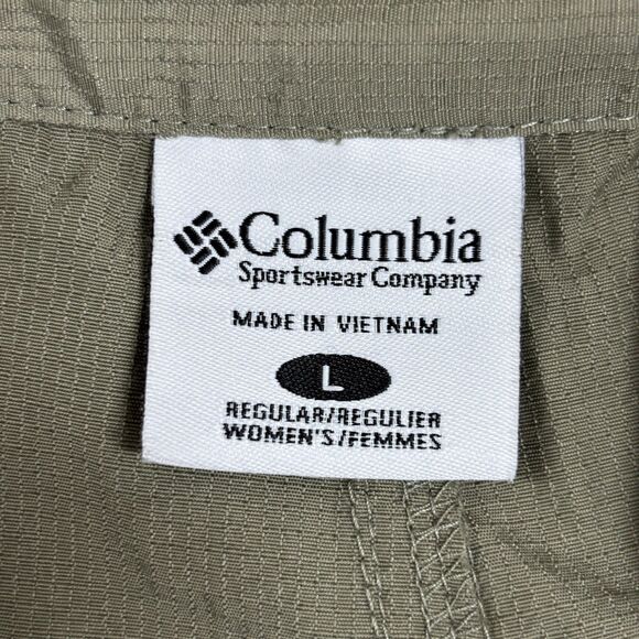 Columbia Aruba III Convertible Pants Women's Large Olive Green Cargo Omni-Shade - Picture 12 of 13